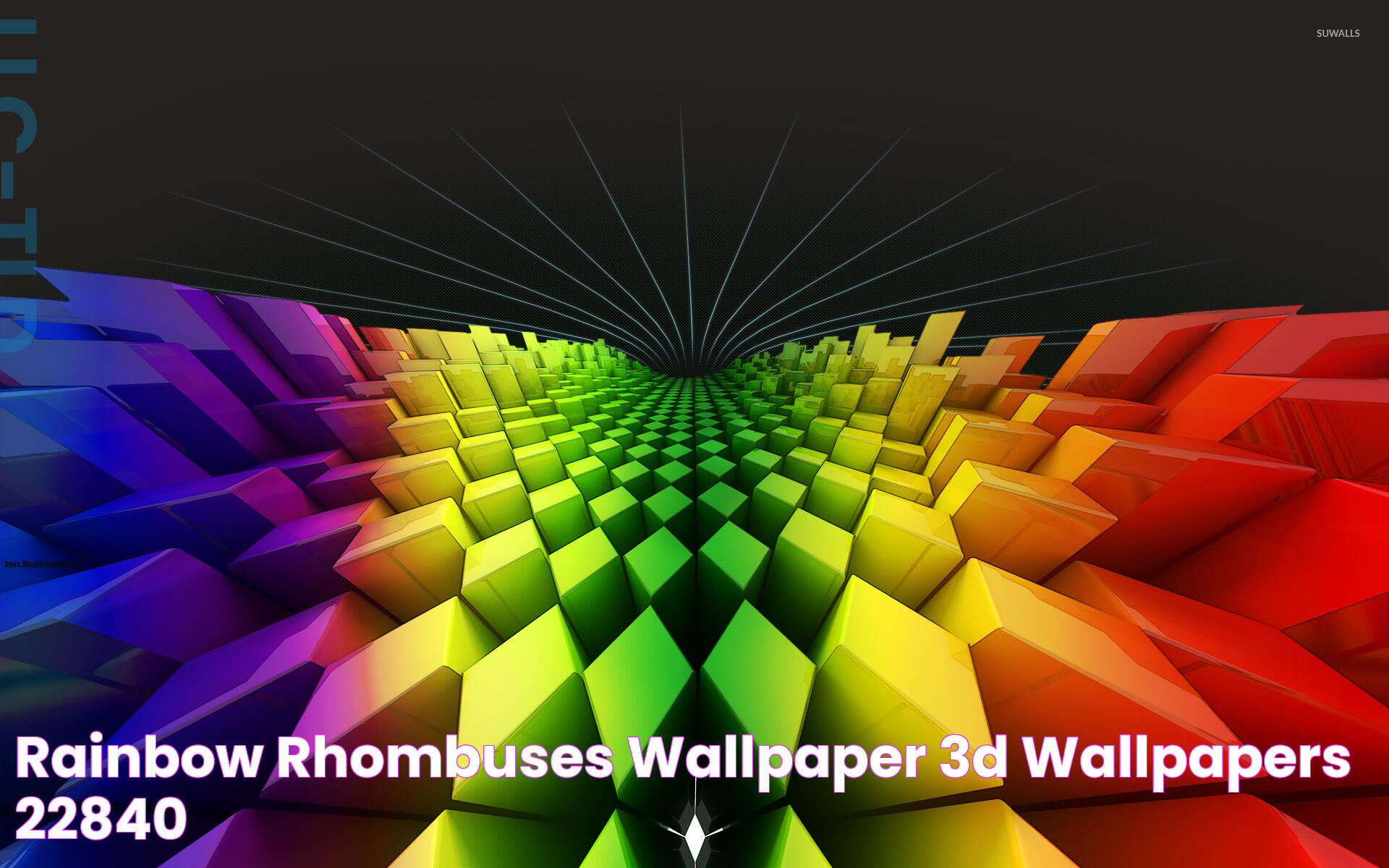 Rainbow rhombuses wallpaper 3D wallpapers 22840