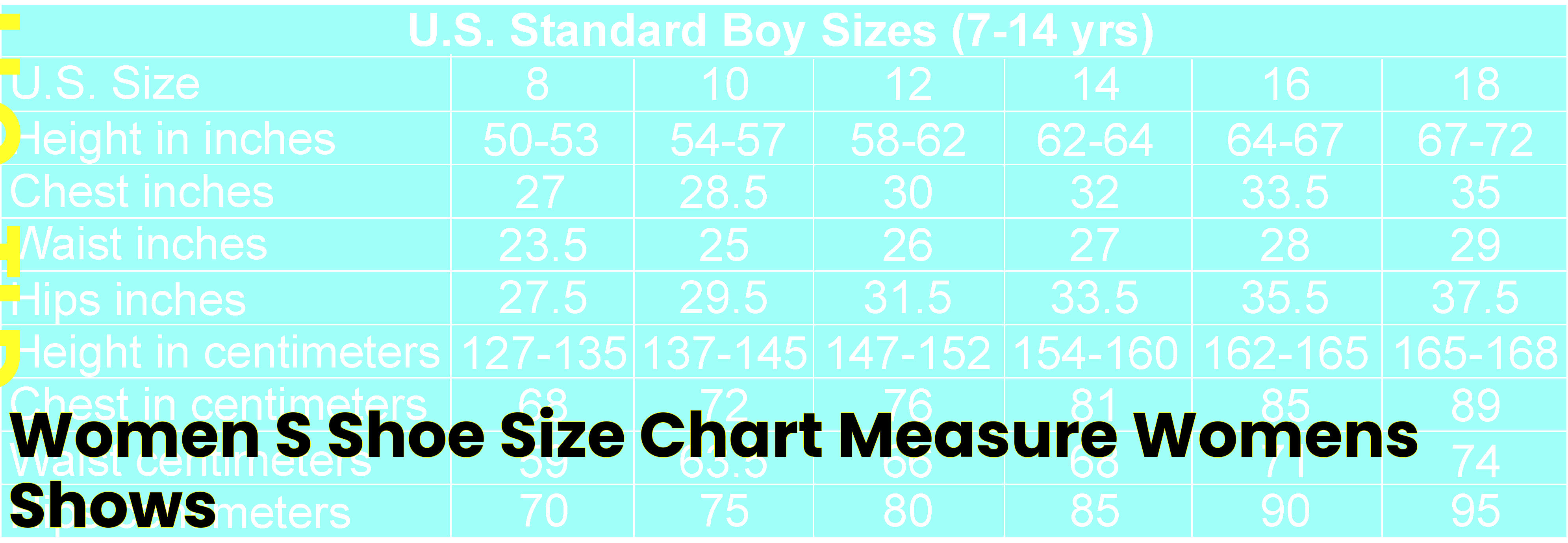 Women S Shoe Size Chart Measure Womens Shows