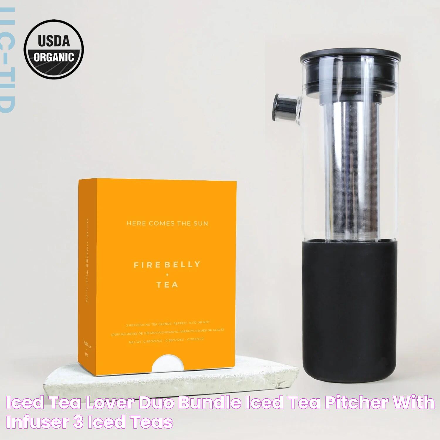 Iced Tea Lover Duo Bundle Iced Tea Pitcher With Infuser + 3 Iced Teas