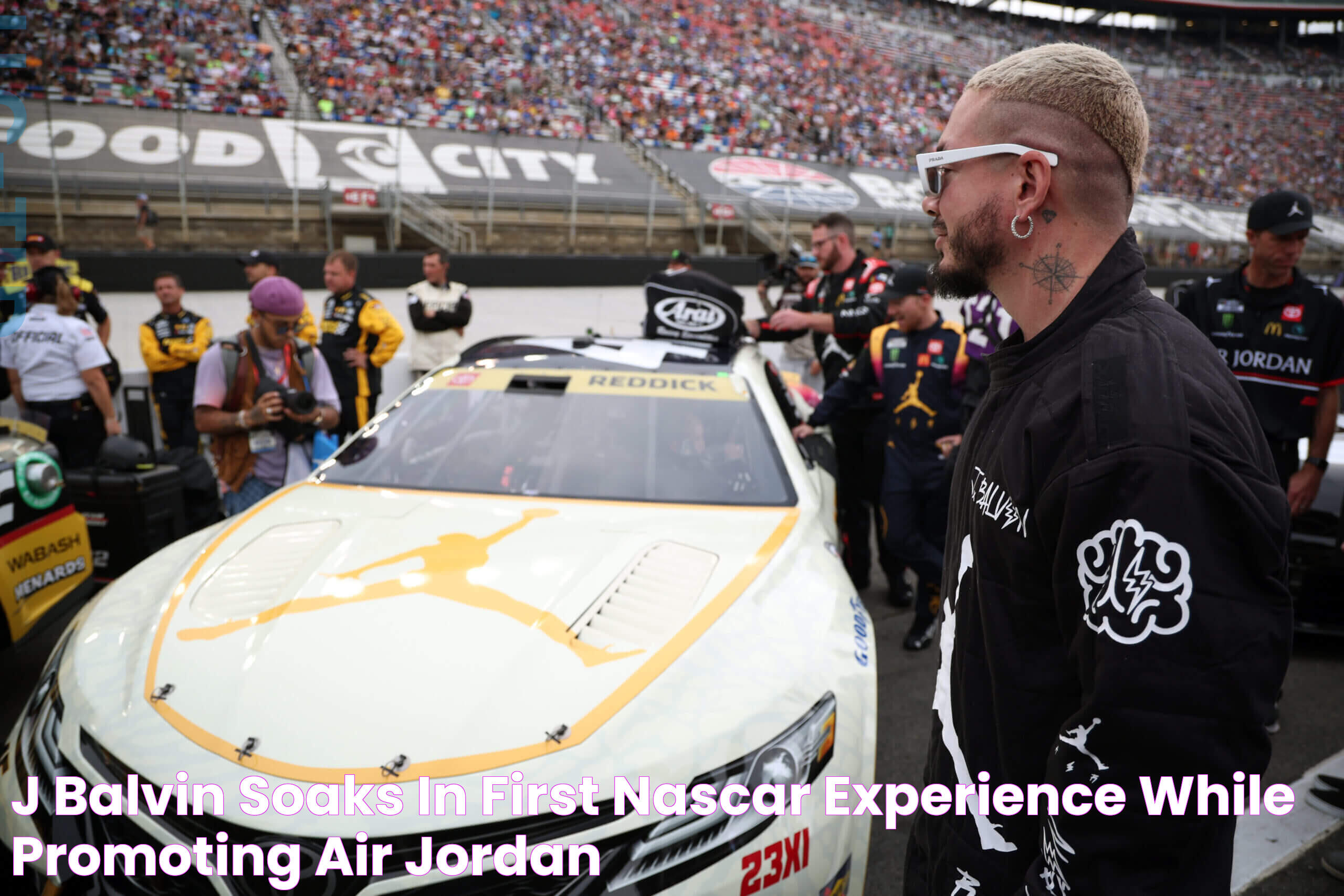 J Balvin soaks in first NASCAR experience while promoting Air Jordan