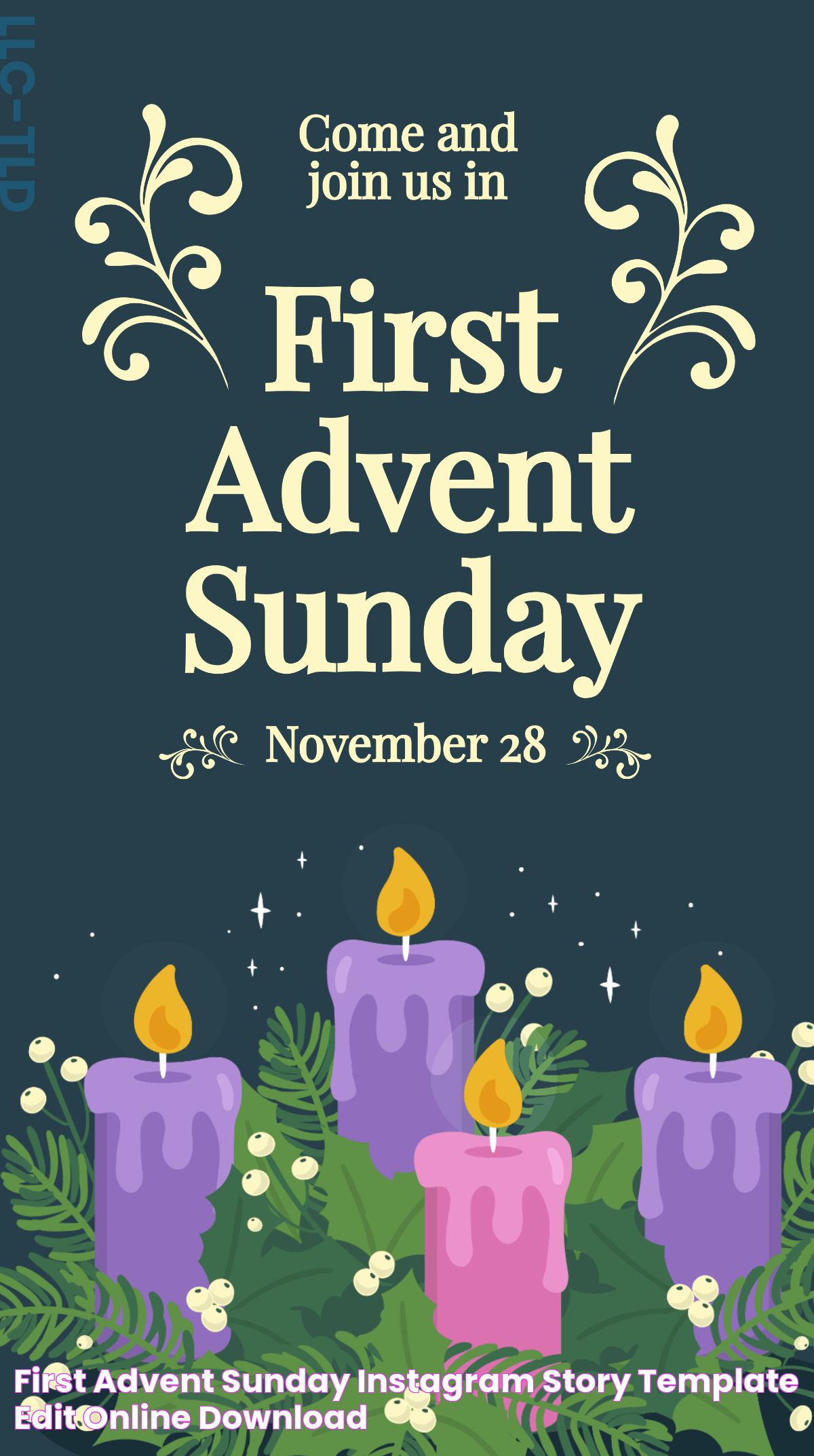 First Advent Sunday Instagram Story Template Edit Online & Download