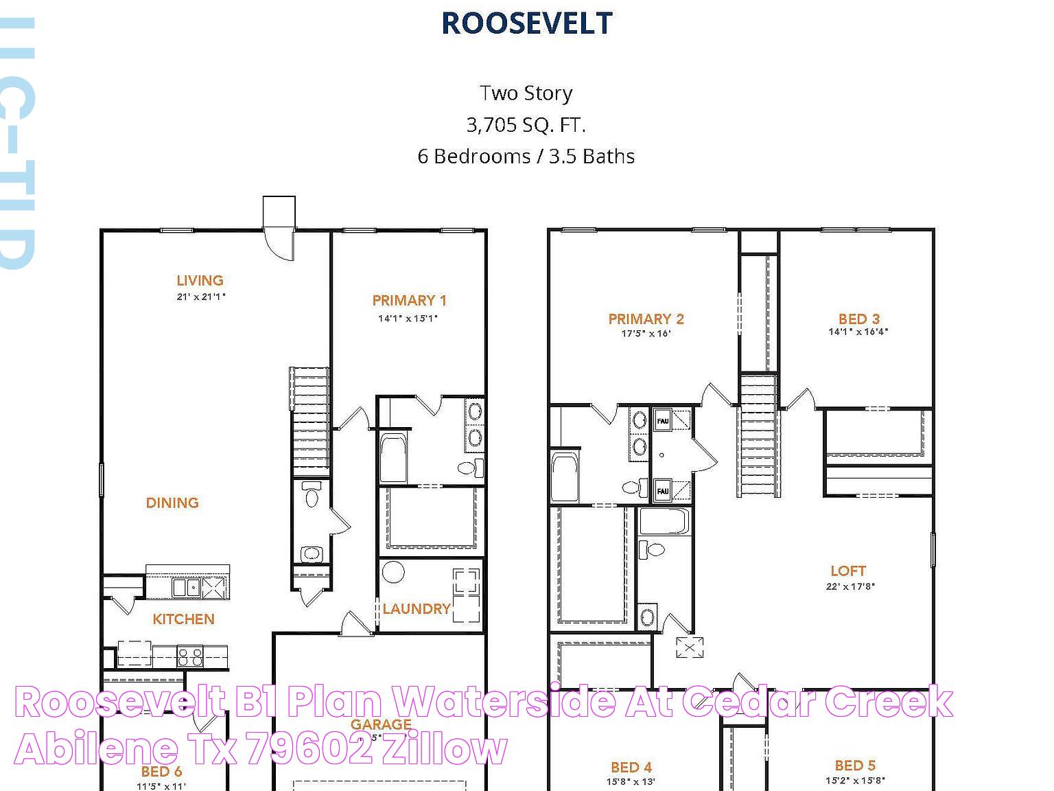 Roosevelt B1 Plan, Waterside at Cedar Creek, Abilene, TX 79602 Zillow