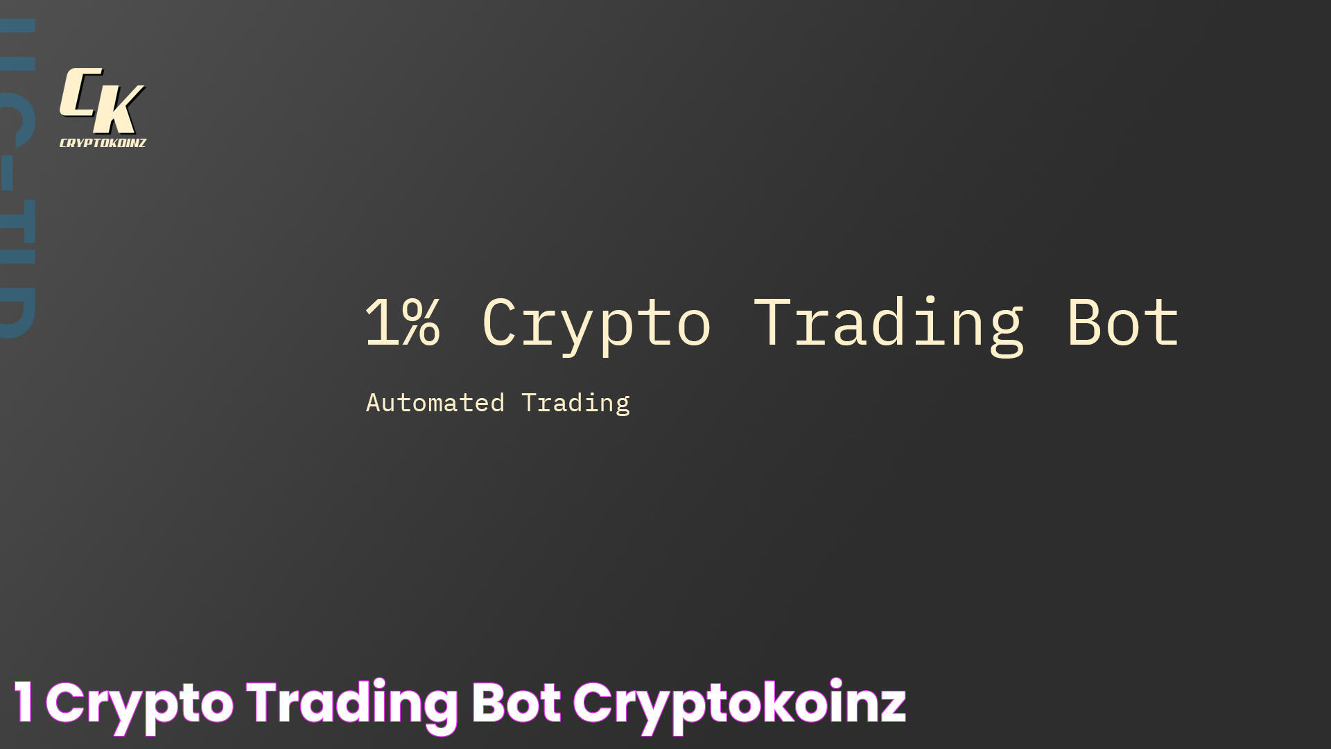 1 Crypto Trading Bot CryptoKoinz