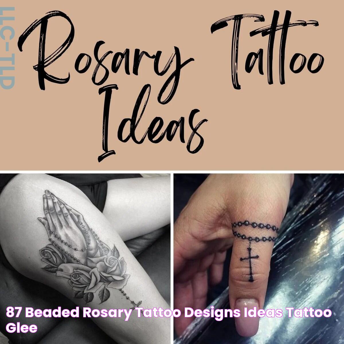 87+ Beaded Rosary Tattoo Designs + Ideas Tattoo Glee