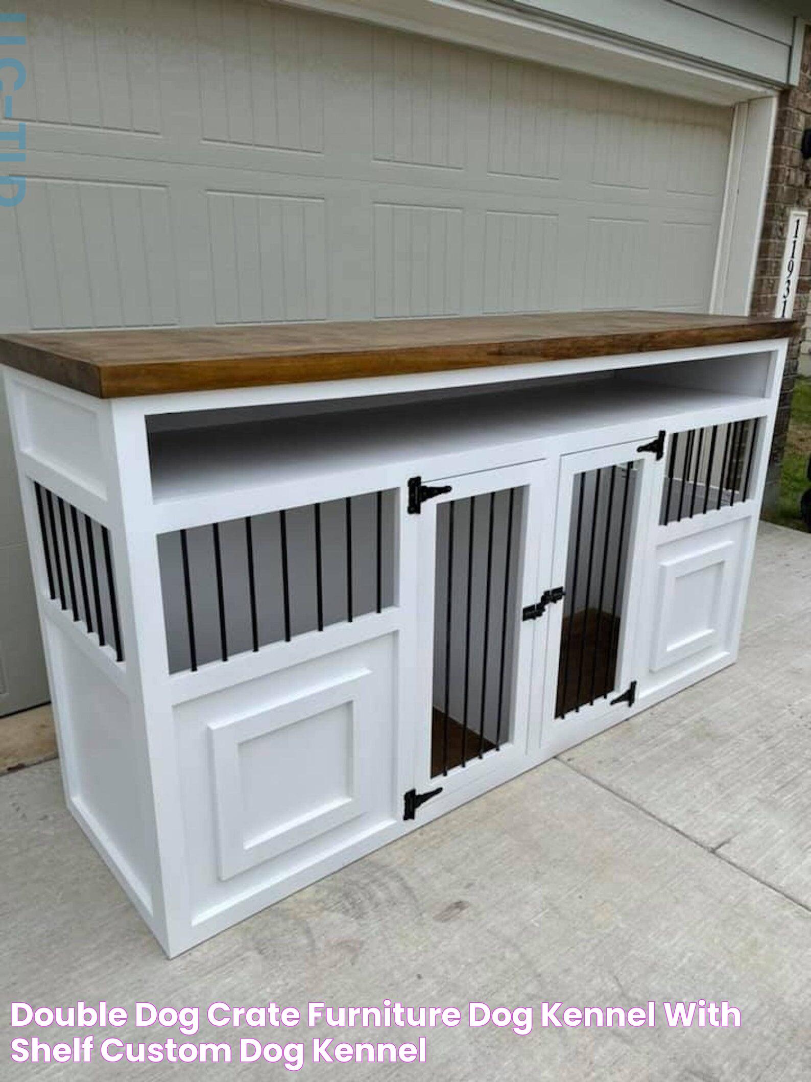 Double Dog Crate Furniture Dog Kennel with Shelf Custom Dog Kennel