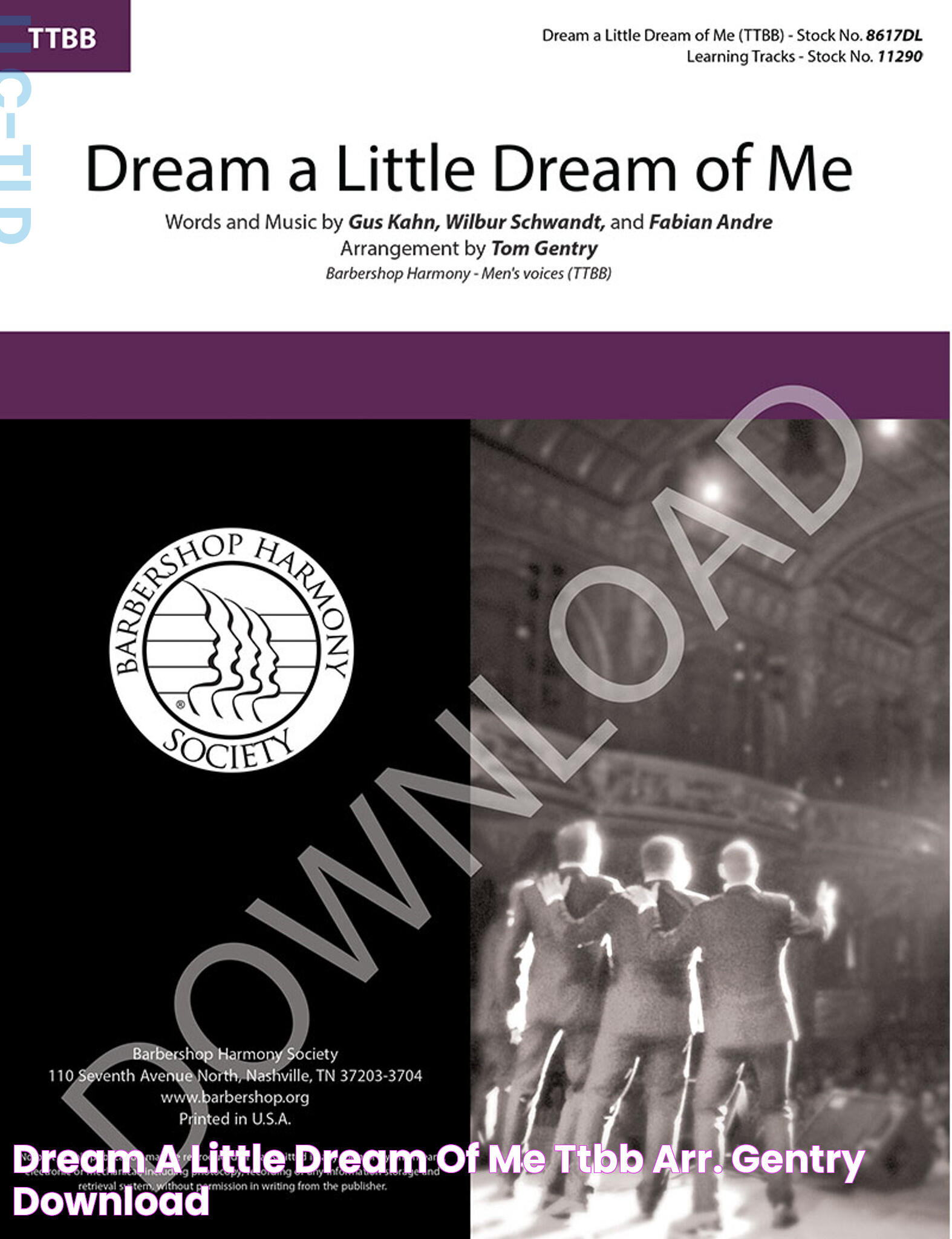 Dream a Little Dream of Me (TTBB) (arr. Gentry) Download