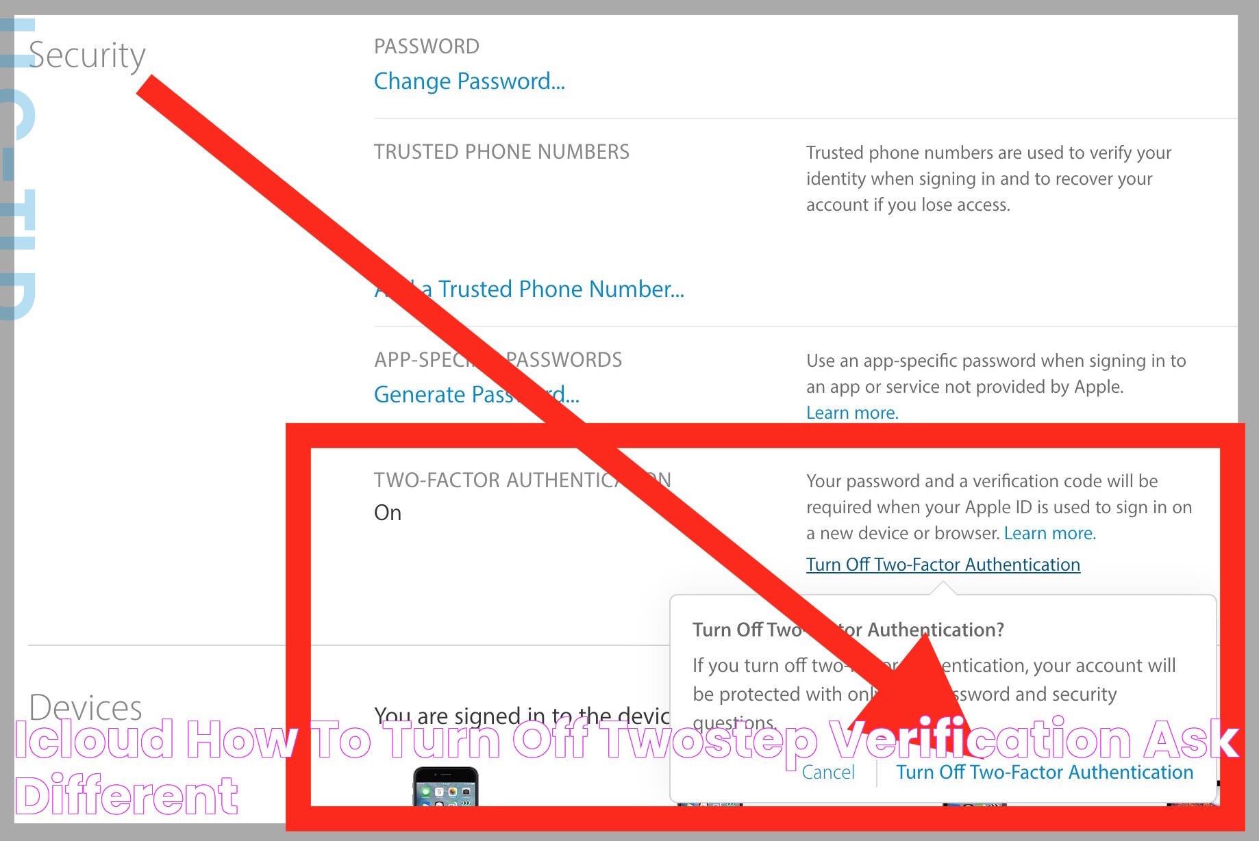 icloud How to turn off TwoStep verification Ask Different